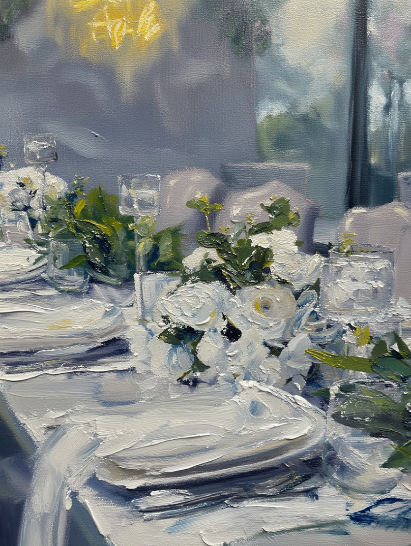 White Roses & Crystal