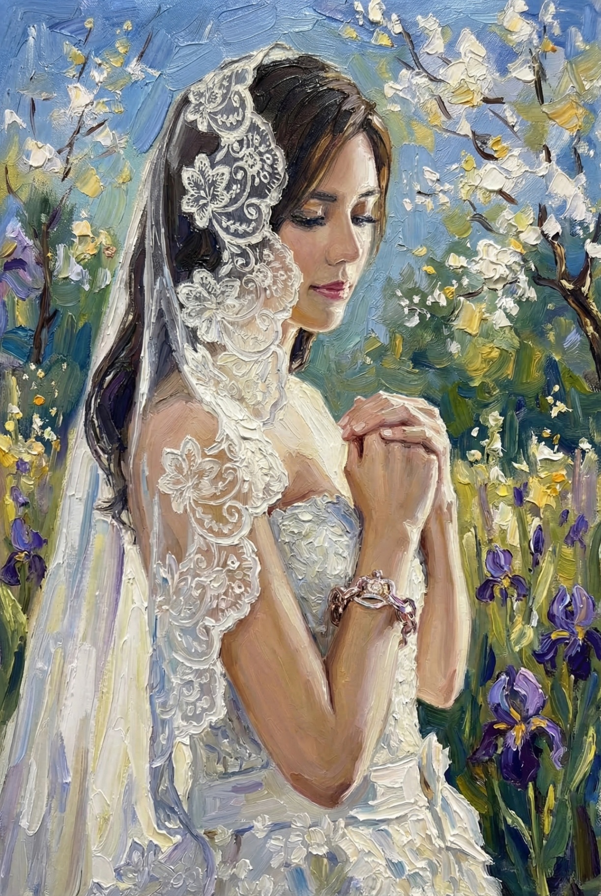 Bride Among Irises