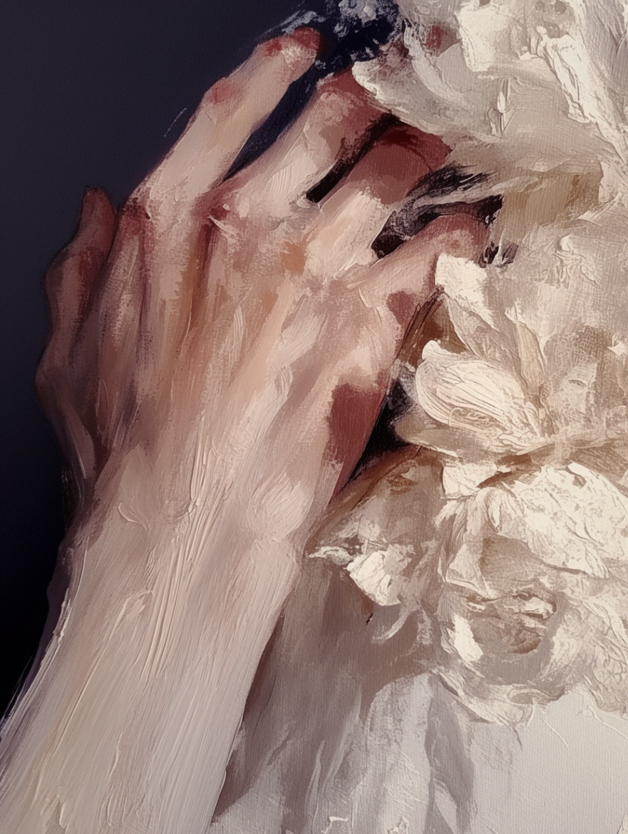 Hand Among Petals